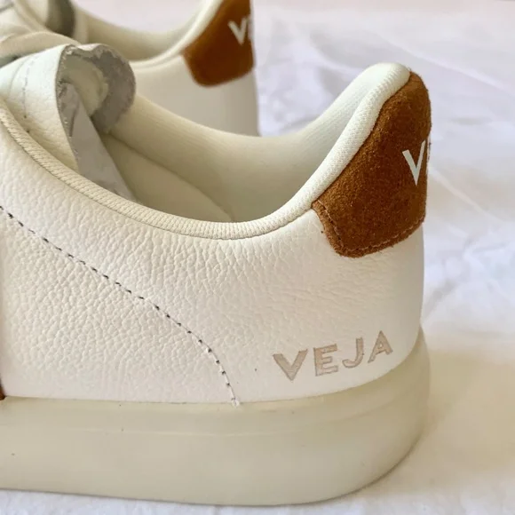 VEJA Campo Leather Sneakers White Cognac US8 - Picture 6 of 15